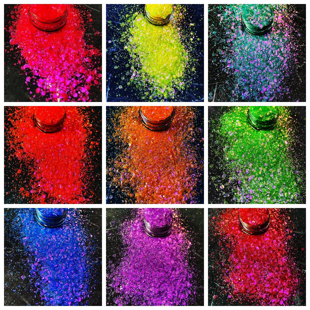 Beauty Colornails Laser Mixed Shinning Colorful Neon Glitter Powder Sequins For Nail Flakes 3D Charm Dust Resin Decorations
Beauty Colornails Laser Mixed Shinning Colorful Neon Glitter Powder Sequins For Nail Flakes 3D Charm Dust Resin Decorations