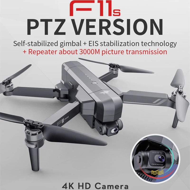 SJRC F11S 4K Pro 5G WIFI 3KM FPV GPS With 4K HD Camera 2-Axis Gimbal Brushless Foldable RC Drone Quadcopter RTF VS SG906 MAX
SJRC F11S 4K Pro 5G WIFI 3KM FPV GPS With 4K HD Camera 2-Axis Gimbal Brushless Foldable RC Drone Quadcopter RTF VS SG906 MAX