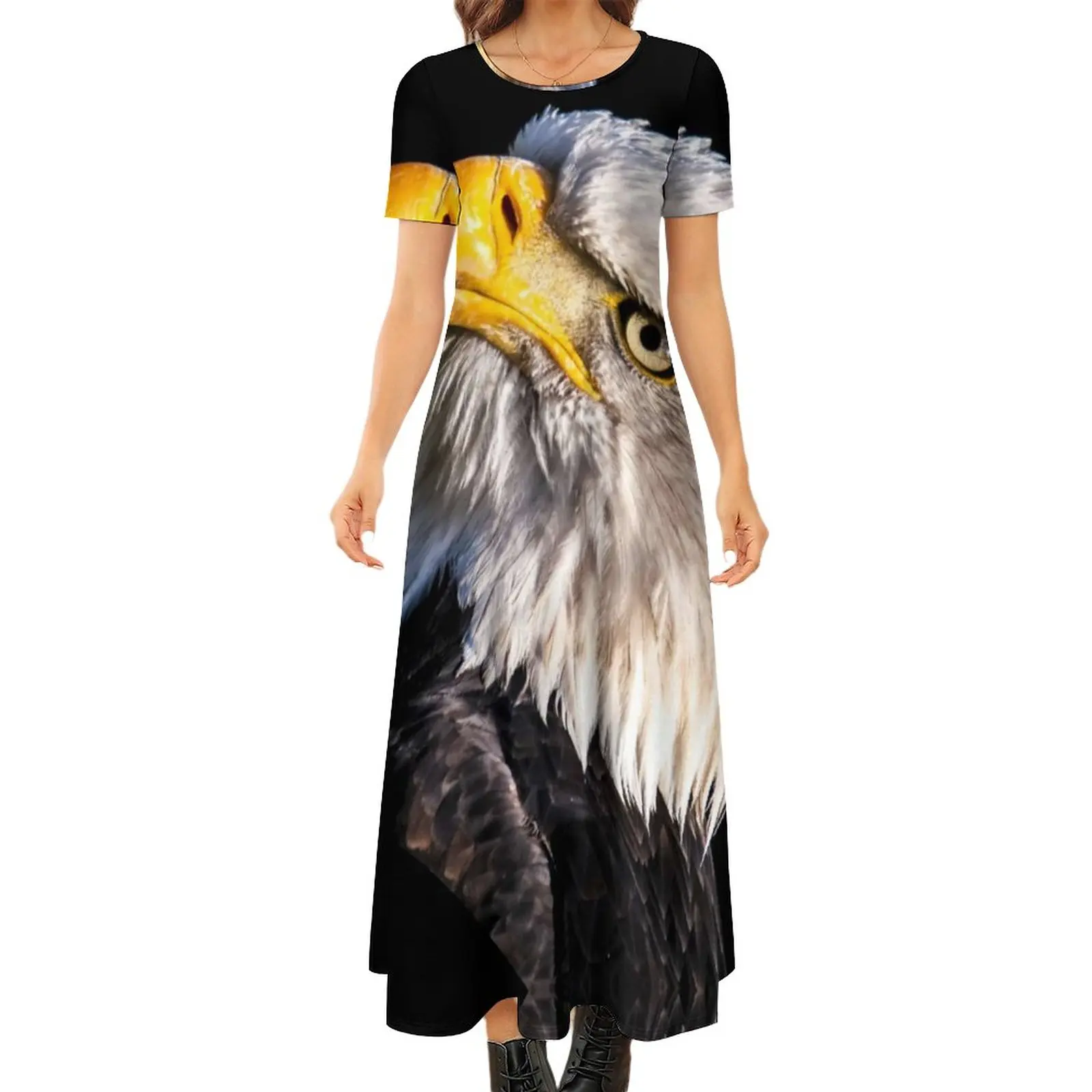 Bald Eagle Dress Summer Majestic USA Eagle Spirit Korean Fashion Bohemia Long Dresses Woman Short Sleeve Print Party Maxi Dress
Bald Eagle Dress Summer Majestic USA Eagle Spirit Korean Fashion Bohemia Long Dresses Woman Short Sleeve Print Party Maxi Dress