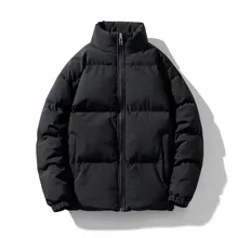 Winter Warm Men Women Parkas Plus Size Down Jacket Cotton Jacket Puffer Coat Comfortable Solid Color Down Jackets for Men Women