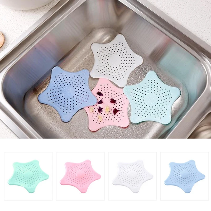Silicone Strainer Five-pointed Star Kitchen Sink Mesh Filter Hair Catcher Bath Drain Hole Plug Filter Tool Bathroom Accessories 
Silicone Strainer Five-pointed Star Kitchen Sink Mesh Filter Hair Catcher Bath Drain Hole Plug Filter Tool Bathroom Accessories