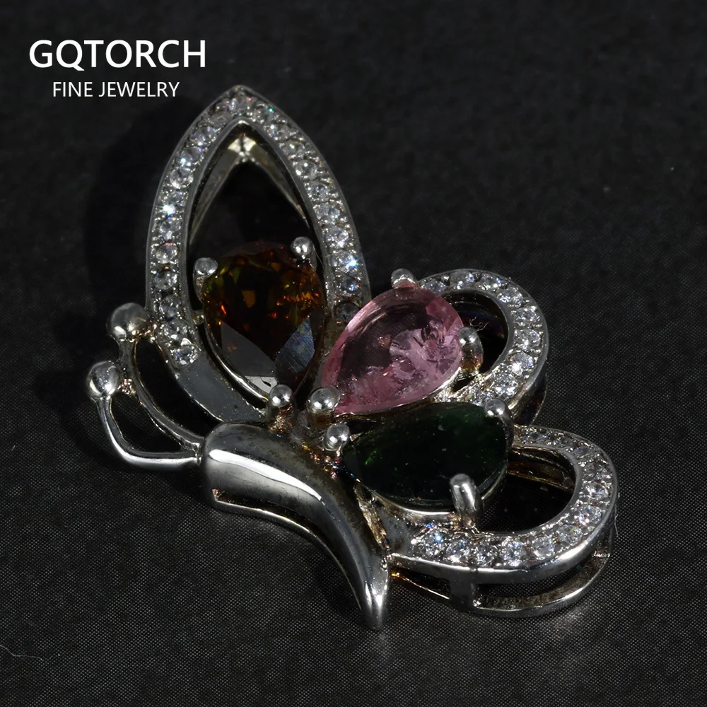 Natural Gemstone Tourmaline Lucky Pendant Genuine Sterling Silver 925 For Women Ethnic Women Accessories 
Natural Gemstone Tourmaline Lucky Pendant Genuine Sterling Silver 925 For Women Ethnic Women Accessories