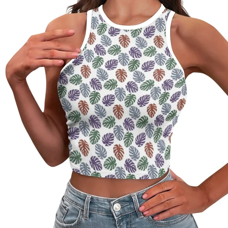 Monstera Print Women Sleeveless Crop Top Beachwear Casual T-shirt Tank Tops for Female Sexy All-match Lady Camisole Dropshipping
Monstera Print Women Sleeveless Crop Top Beachwear Casual T-shirt Tank Tops for Female Sexy All-match Lady Camisole Dropshipping