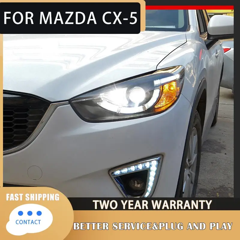 

Car Lights For Mazda CX-5 CX5 2013-2016 LED Auto Headlight Assembly Upgrade Bicofal Lens Dynamic Lamp Tool Accessories Facelift