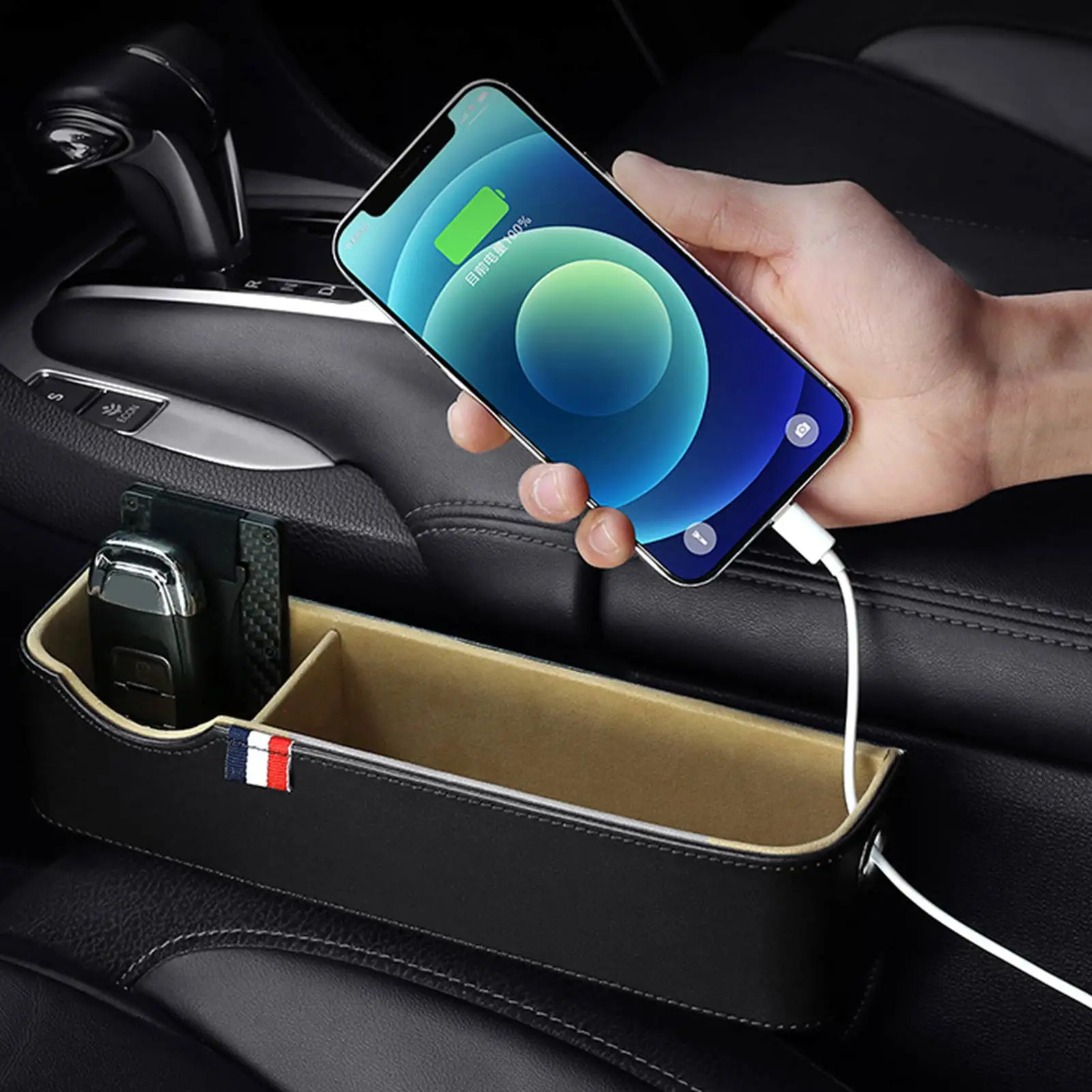 Car Seat Crevice Storage Box Universal Car Seat Gap Filler PU Leather Car Pockets Console Organizer For Cards Phones Keys Wallet
Car Seat Crevice Storage Box Universal Car Seat Gap Filler PU Leather Car Pockets Console Organizer For Cards Phones Keys Wallet