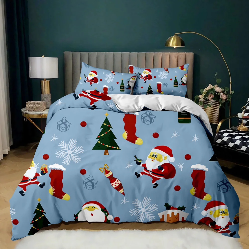 Christmas Duvet Cover Set Santa Claus Deer Printed Bedding Set Merry Christmas Christmas Polyester Comforter Set Soft Bedclothes
Christmas Duvet Cover Set Santa Claus Deer Printed Bedding Set Merry Christmas Christmas Polyester Comforter Set Soft Bedclothes