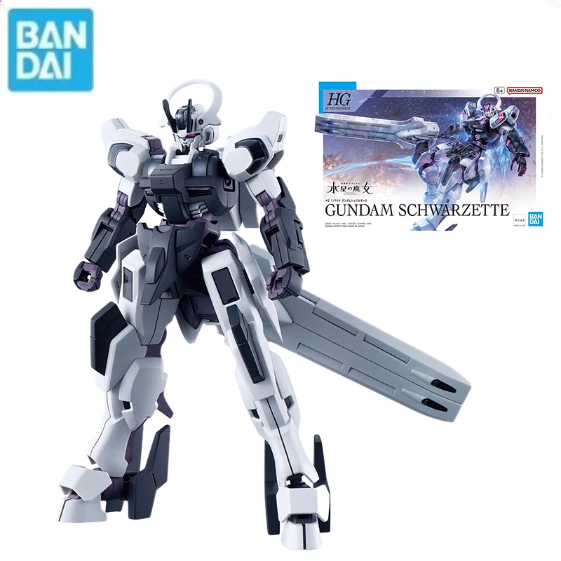 В наличии Bandai оригинальная GUNDAM SCHWARZETTE HG TWFM 1/144 сборка аниме фигурка модель игрушки