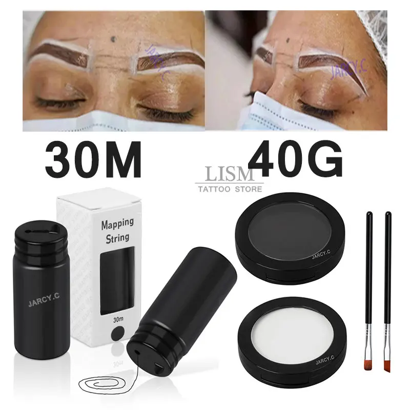 30M Microblading Mapping Pre-Ink String Eyebrow Dyeing Liner Thread Semi Permanent Measure Tool for MakeUp Tattoo Positioning
30M Microblading Mapping Pre-Ink String Eyebrow Dyeing Liner Thread Semi Permanent Measure Tool for MakeUp Tattoo Positioning
