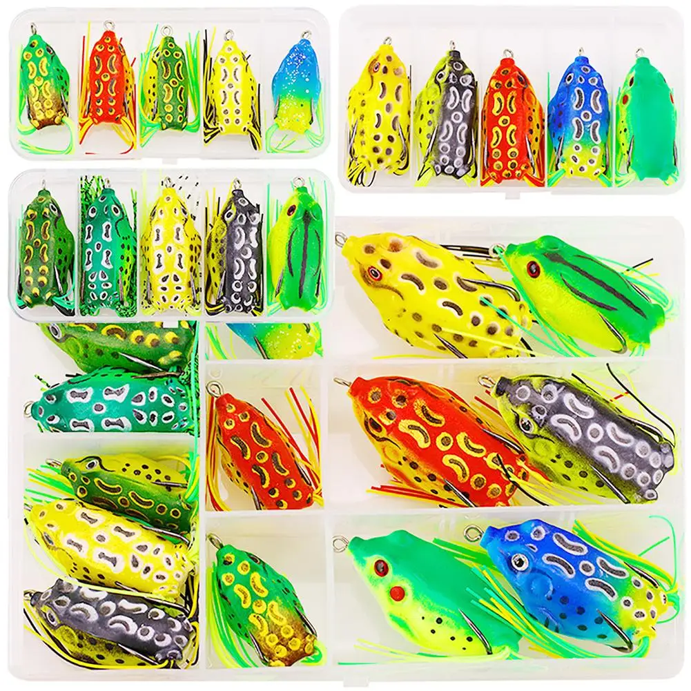 Frog Lures Set Artificial Fake Bait Fishing Lures With Hidden Hook Fishing Tackle For Freshwater Saltwater
Frog Lures Set Artificial Fake Bait Fishing Lures With Hidden Hook Fishing Tackle For Freshwater Saltwater
