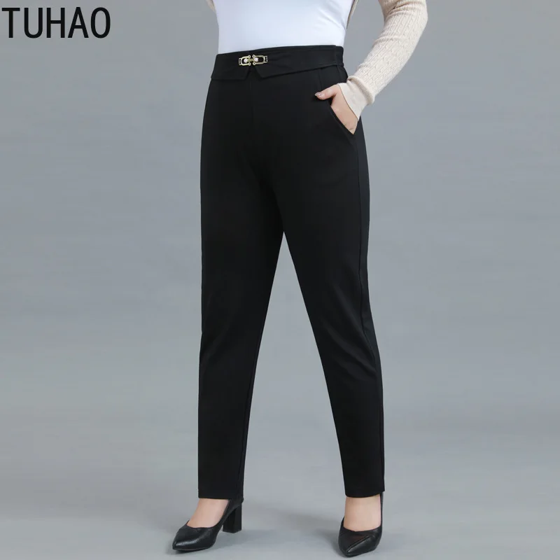 TUHAO Spring Autumn Female Capris Women Plus Large Size 7XL 6XL Trousers Office Lady Stretchy Elastic Pants 3XL Elegant Clothes
TUHAO Spring Autumn Female Capris Women Plus Large Size 7XL 6XL Trousers Office Lady Stretchy Elastic Pants 3XL Elegant Clothes