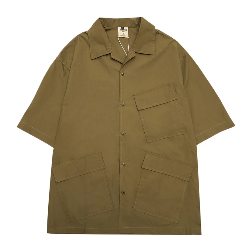 Cargo Hip Hop Casual Short Sleeves Shirts Multi Pockets Oversized Harakuju Button Up Blouses Solid Color
Cargo Hip Hop Casual Short Sleeves Shirts Multi Pockets Oversized Harakuju Button Up Blouses Solid Color