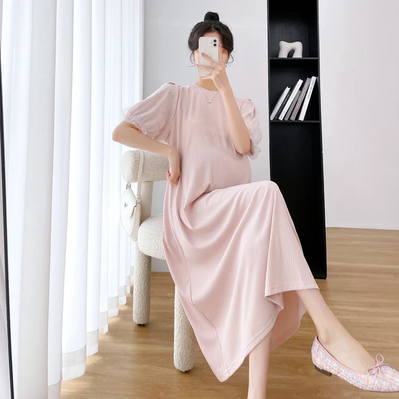 9802# 2022 Summer Korean Fashion Knitted Maternity Long Dress Elegant A Line Slim Loose Clothes for Pregnant Women OL Pregnancy
9802# 2022 Summer Korean Fashion Knitted Maternity Long Dress Elegant A Line Slim Loose Clothes for Pregnant Women OL Pregnancy