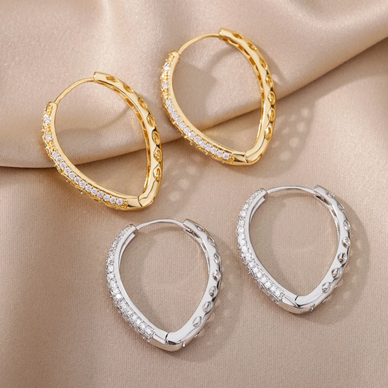 Gothic Zircon Hoop Earrings for Women Aesthetic Silver Color Piercing Earrings 2022 Trend Wedding Jewelry Party Gift
Gothic Zircon Hoop Earrings for Women Aesthetic Silver Color Piercing Earrings 2022 Trend Wedding Jewelry Party Gift