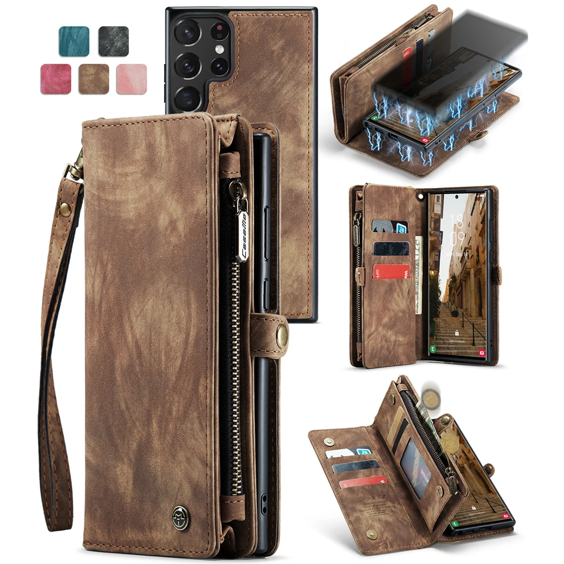 Detachable Wallet Phone Case For Samsung Galaxy S21 S20 FE S22 Plus Note 20 Ultra A53 A14 A34 A54 5G Card Slot Leather Cover 
Detachable Wallet Phone Case For Samsung Galaxy S21 S20 FE S22 Plus Note 20 Ultra A53 A14 A34 A54 5G Card Slot Leather Cover