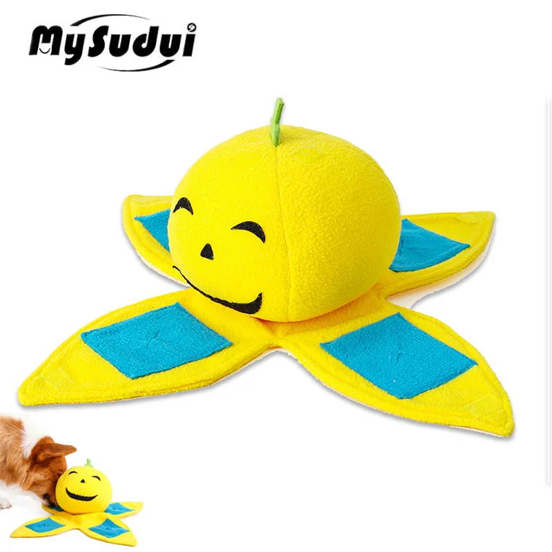 

Mysudui Fun Dog Sniffing Toy Leaked Up Relieve Boredom Molar Toys Bite Pumpkin Model Sniff Training Interactive Game for Pet