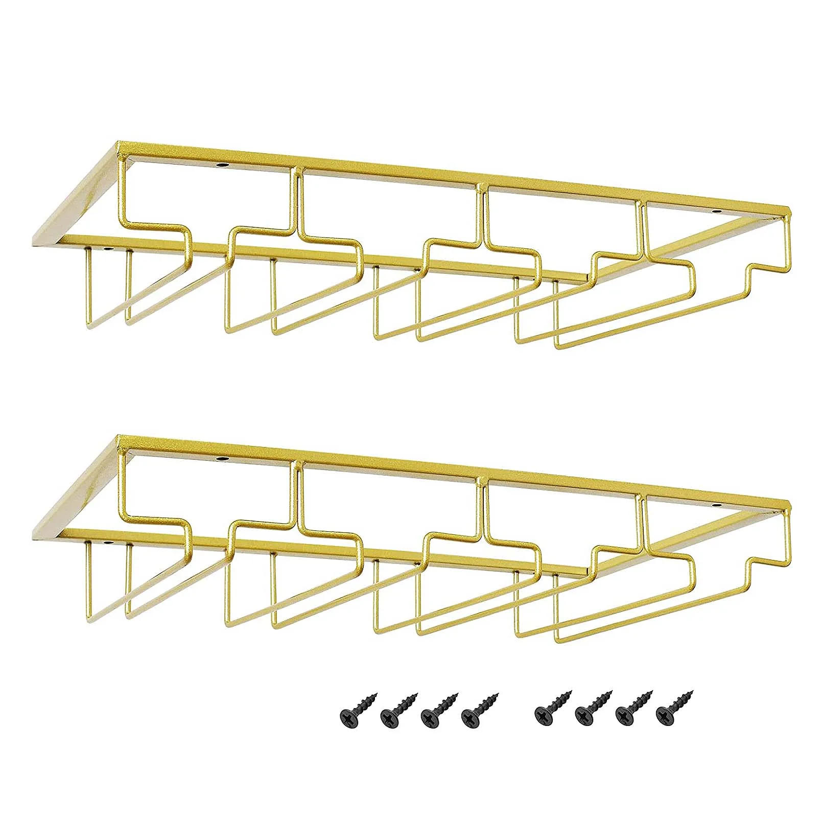 Wine Glasses Rack Under Cabinet Stemware Rack Wine Glass Holder Wire Storage Hanger for Cabinet Kitchen Bar Pub (4 Rows)
Wine Glasses Rack Under Cabinet Stemware Rack Wine Glass Holder Wire Storage Hanger for Cabinet Kitchen Bar Pub (4 Rows)