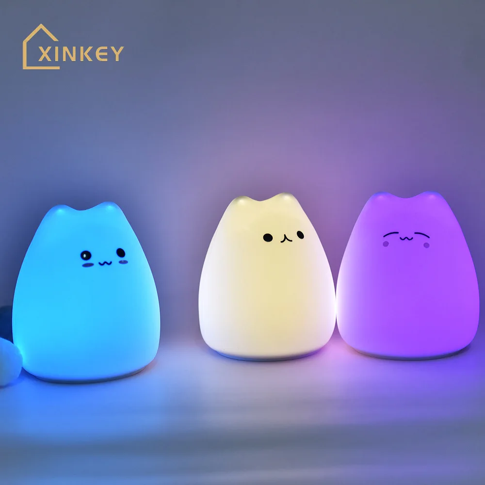 LED Night Lamp Touch Sensor Cat Silicone Animal Light Colorful Child Holiday Gift Sleepping Creative Bedroom Desktop Decor Lamp
LED Night Lamp Touch Sensor Cat Silicone Animal Light Colorful Child Holiday Gift Sleepping Creative Bedroom Desktop Decor Lamp