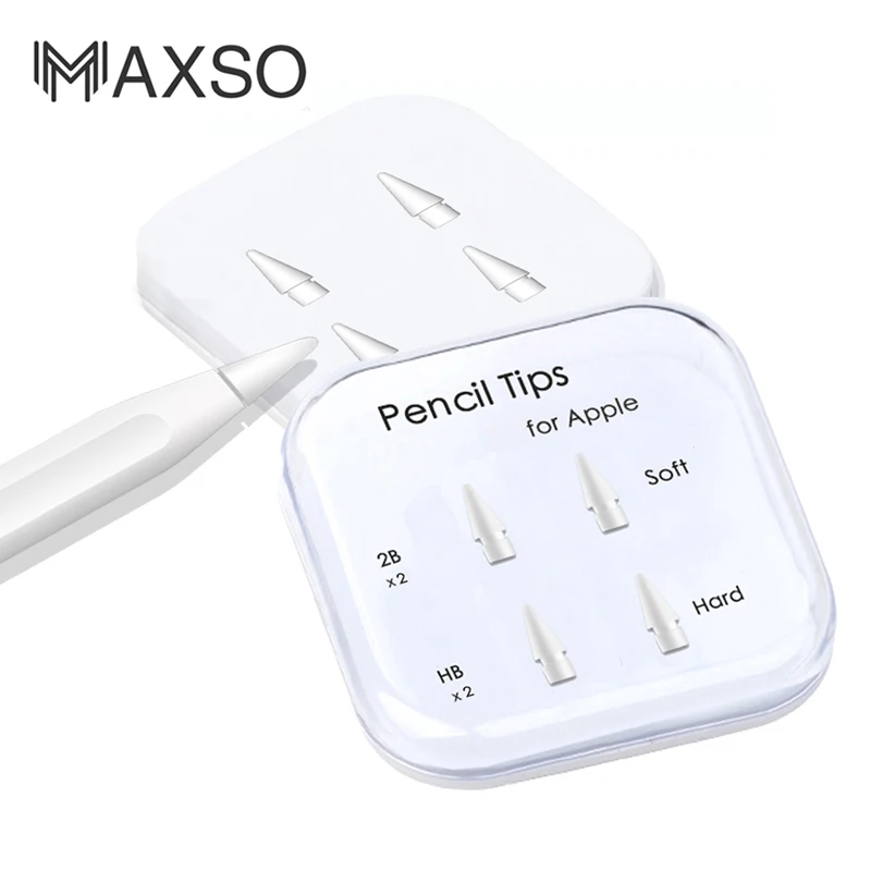 MAXSO 4pcs Pencil Tips For Apple Pencil 1st 2nd Generation Double-Layered iPad Stylus Nib Soft and Hard 2 Tips
MAXSO 4pcs Pencil Tips For Apple Pencil 1st 2nd Generation Double-Layered iPad Stylus Nib Soft and Hard 2 Tips