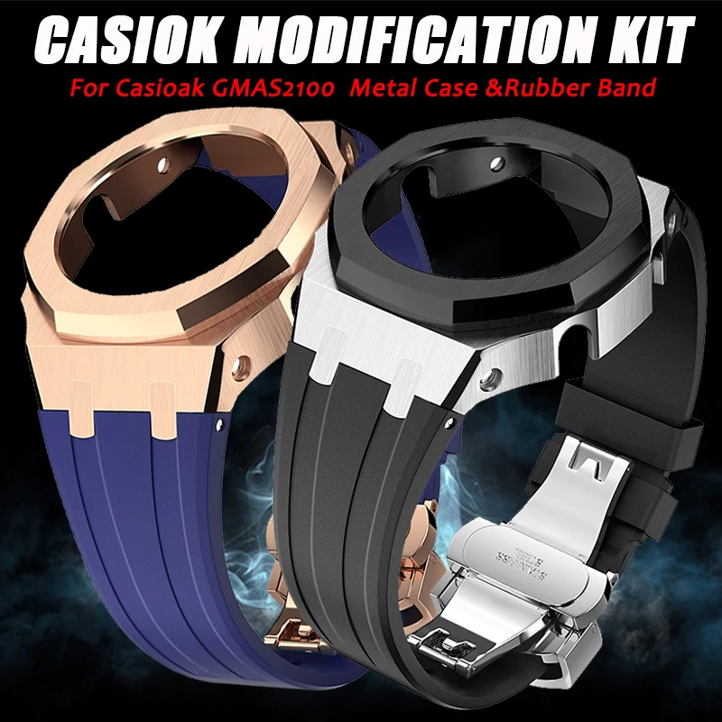 DIY GEN4 Mod Kit for Casioak GMAS2100 Stainless Steel Case Bezel Rubber Strap for GMA-S2100 Replacement Modification Refit Kit
DIY GEN4 Mod Kit for Casioak GMAS2100 Stainless Steel Case Bezel Rubber Strap for GMA-S2100 Replacement Modification Refit Kit