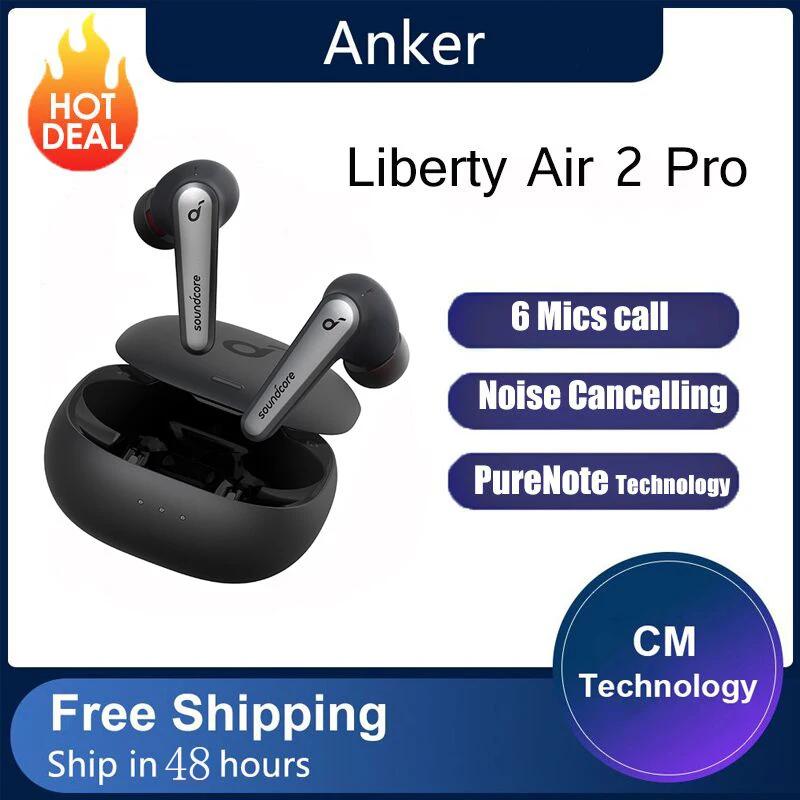 Оригинальные наушники Anker Soundcore Liberty Air 2 Pro с Bluetooth, настоящие беспроводные наушники-вкладыши с активным шумоподавлением и 6 микрофонами
Оригинальные наушники Anker Soundcore Liberty Air 2 Pro с Bluetooth, настоящие беспроводные наушники-вкладыши с активным шумоподавлением и 6 микрофонами
