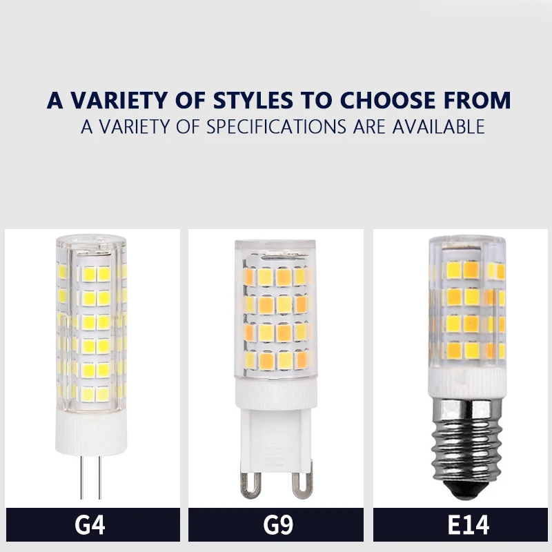 

G9 LED Lamp 3W 5W 7W 9W 220V Spotlight Ceramic Corn Lamp Warm/Cool White LED Bulb Replace Halogen Light Energy Saving Lamps