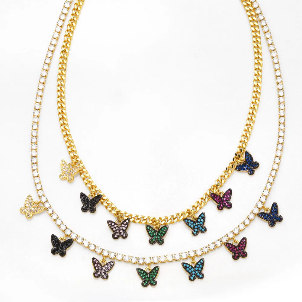 Женская цепь с кулоном-бабочкой, 3 шт. 
Женская цепь с кулоном-бабочкой, 3 шт.