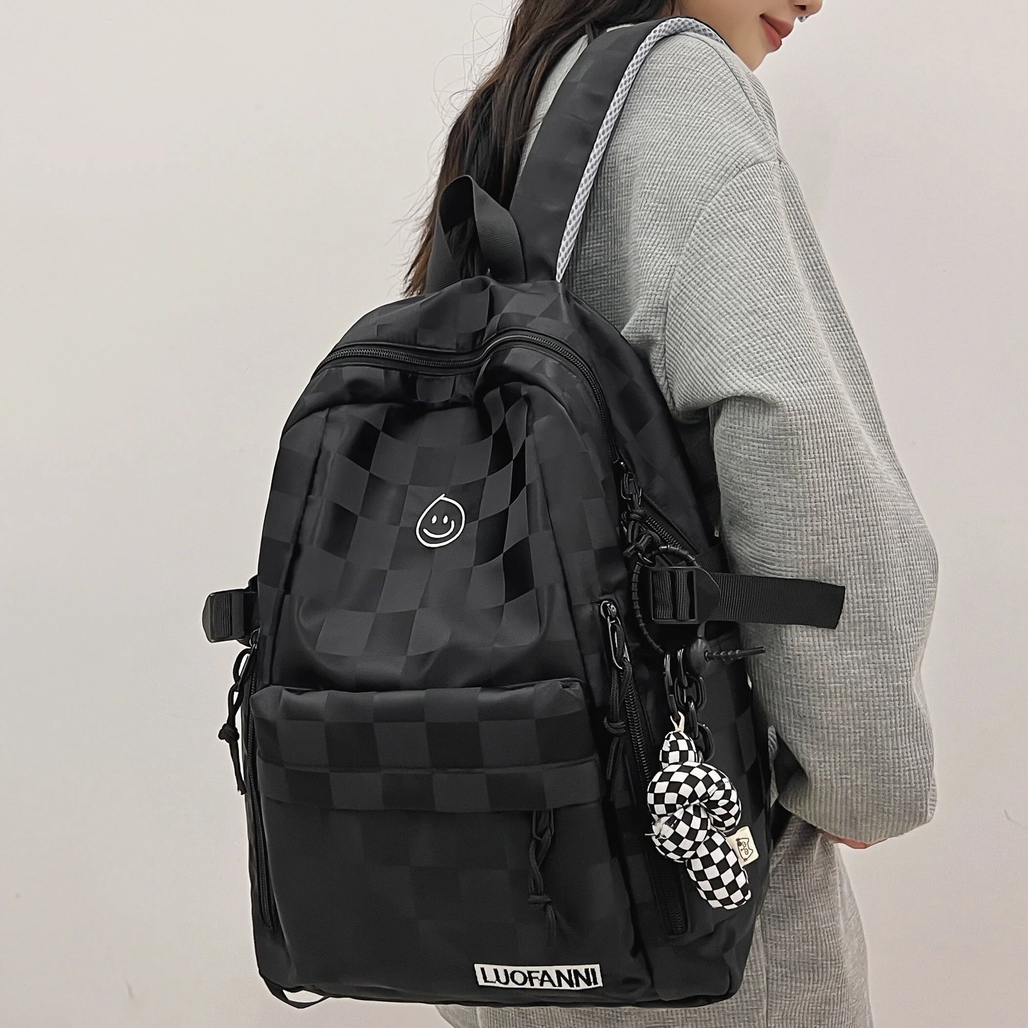 Women Plaid Leisure School Bag Girl Travel Laptop Student Backpack Female Teenager Book Bags Ladies Nylon College Packet
Women Plaid Leisure School Bag Girl Travel Laptop Student Backpack Female Teenager Book Bags Ladies Nylon College Packet