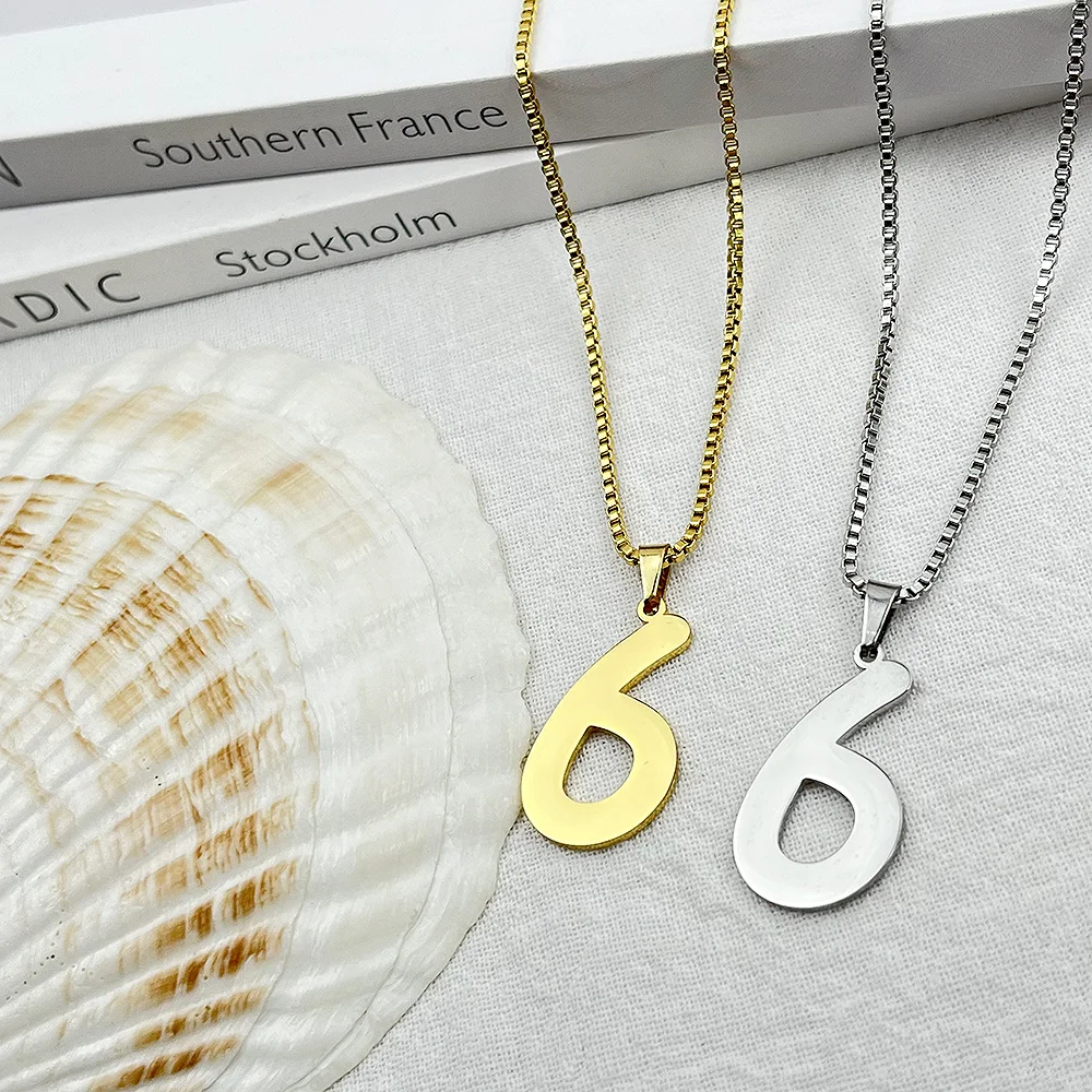 Arabic Numerals 0-9 Pendant Necklace for Women Men Stainless Steel Box Chain Choker Fashion Hip Hop Gold Jewelry Gifts Wholesale
Arabic Numerals 0-9 Pendant Necklace for Women Men Stainless Steel Box Chain Choker Fashion Hip Hop Gold Jewelry Gifts Wholesale