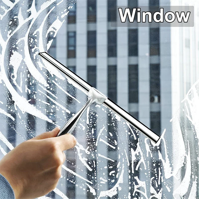 Shower Squeegee Glass Window Cleaner Car Glass Scraper Kitchen Stainless Steel Bathroom Cleaning Tool Glass with Hook Holder
Shower Squeegee Glass Window Cleaner Car Glass Scraper Kitchen Stainless Steel Bathroom Cleaning Tool Glass with Hook Holder