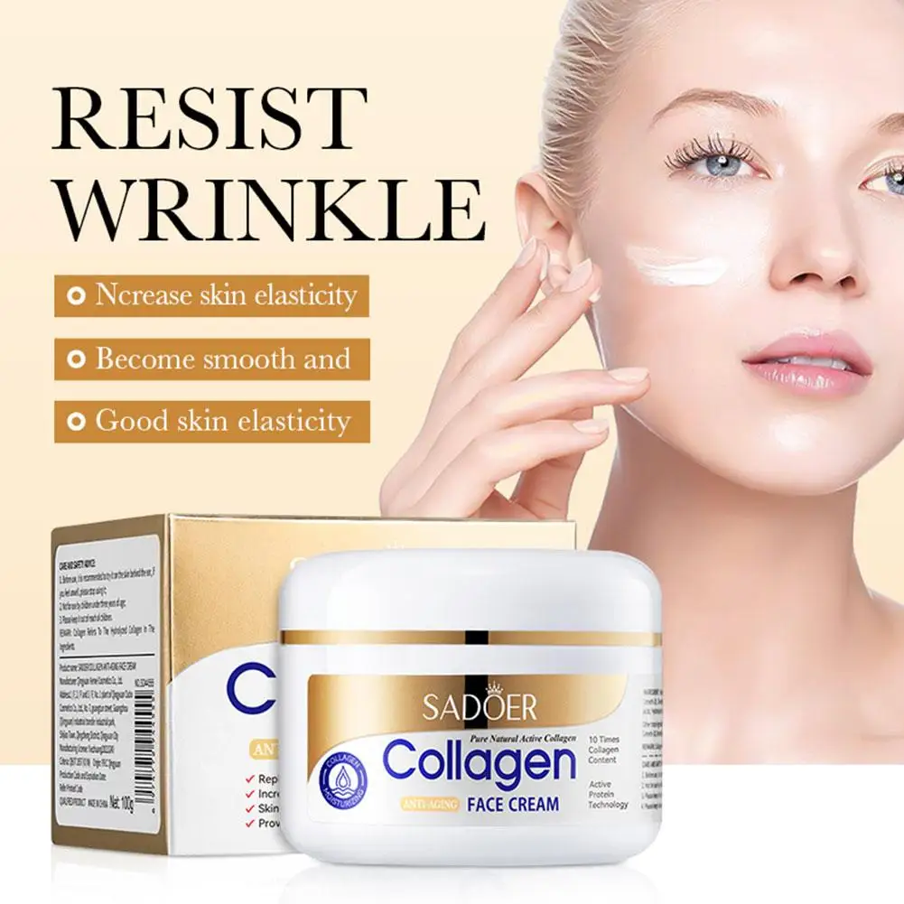 100g SADOER Active Collagen Anti-Aging Face Cream Fade Wrinkles Expression Increase Care Skin Plump Anti-wrinkle Elasticity U5I3
100g SADOER Active Collagen Anti-Aging Face Cream Fade Wrinkles Expression Increase Care Skin Plump Anti-wrinkle Elasticity U5I3