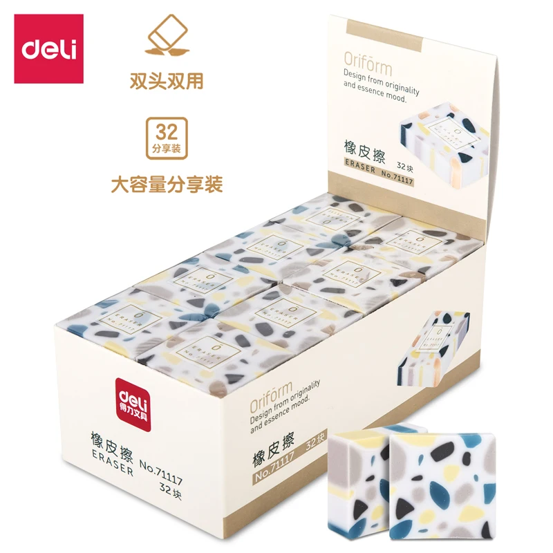 Deli 1PC Pencil Erasers Random Color Cute Cube for Kids School Office Supplies Stationery 71117
Deli 1PC Pencil Erasers Random Color Cute Cube for Kids School Office Supplies Stationery 71117