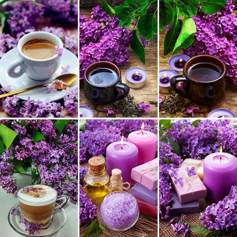 Diamond Embroidery Purple Lilac Flowers and Coffee DIY Diamond Painting Full Drill Square Picture Rhinestones Mosaic Handicraft
Diamond Embroidery Purple Lilac Flowers and Coffee DIY Diamond Painting Full Drill Square Picture Rhinestones Mosaic Handicraft