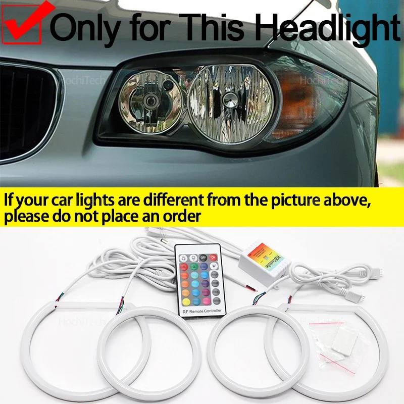 Ультра яркий 16-цветный RGB-хлопковый светодиодный комплект с кольцами Angel Eyes для BMW 1 серии E81 E82 E87 E88, галогенная фара
Ультра яркий 16-цветный RGB-хлопковый светодиодный комплект с кольцами Angel Eyes для BMW 1 серии E81 E82 E87 E88, галогенная фара