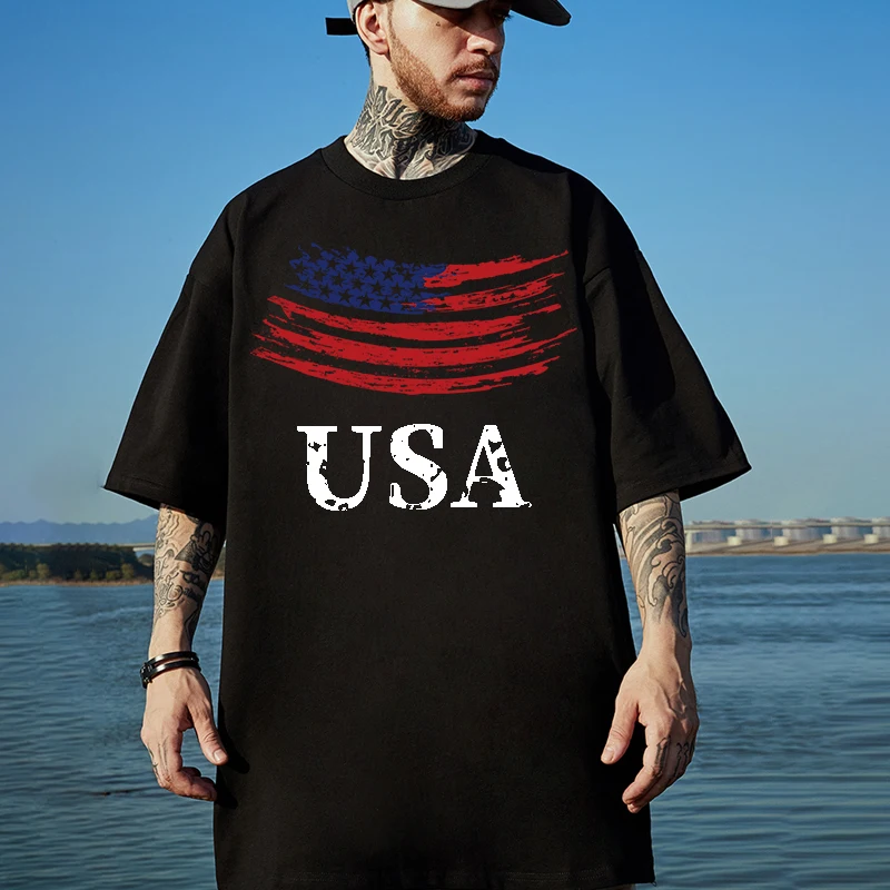 Vintage Usa Flag Print Male T Shirts High Quality New Tshirt Summer Casual Cotton Tops Hip Hop Breathable Tee Clothes S-7XL
Vintage Usa Flag Print Male T Shirts High Quality New Tshirt Summer Casual Cotton Tops Hip Hop Breathable Tee Clothes S-7XL
