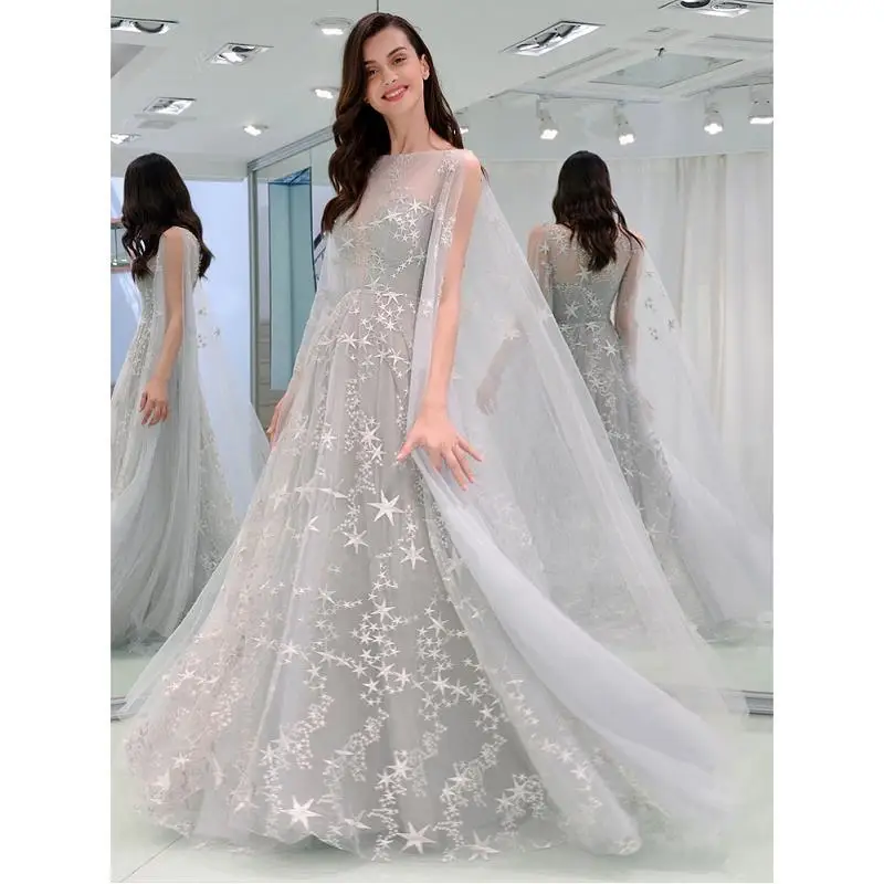 Gray Evening Party Night Elegant Gown Dress 2021 Women Sexy Star Tutu Dress Summer Floor Maxi Dress Wedding fashion Robe female
Gray Evening Party Night Elegant Gown Dress 2021 Women Sexy Star Tutu Dress Summer Floor Maxi Dress Wedding fashion Robe female
