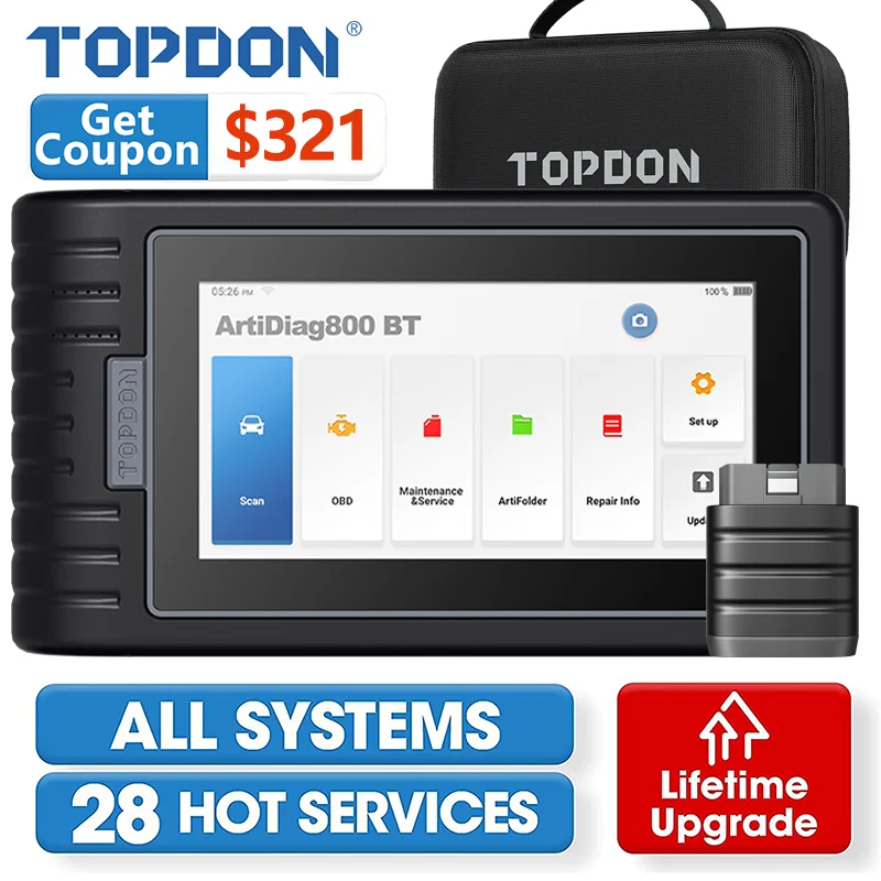 Topdon ArtiDiag800 BT OBD2 Car Diagnostic Tool Full Systems Automotive Car Scanner Diagnoses Free Update for 10000+Models ECU
Topdon ArtiDiag800 BT OBD2 Car Diagnostic Tool Full Systems Automotive Car Scanner Diagnoses Free Update for 10000+Models ECU