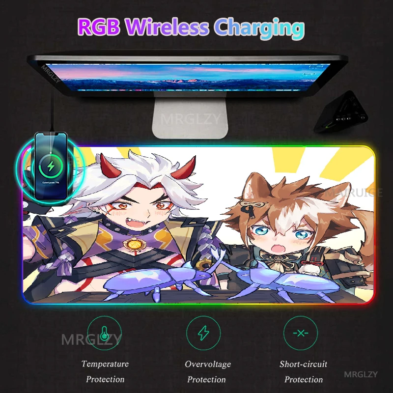 Genshin Impact Gorou RGB Wireless Charging LED Game Accessories Charger Mat Arataki Itto Gaming MousePad Typec Carpet Mouse Pad
Genshin Impact Gorou RGB Wireless Charging LED Game Accessories Charger Mat Arataki Itto Gaming MousePad Typec Carpet Mouse Pad