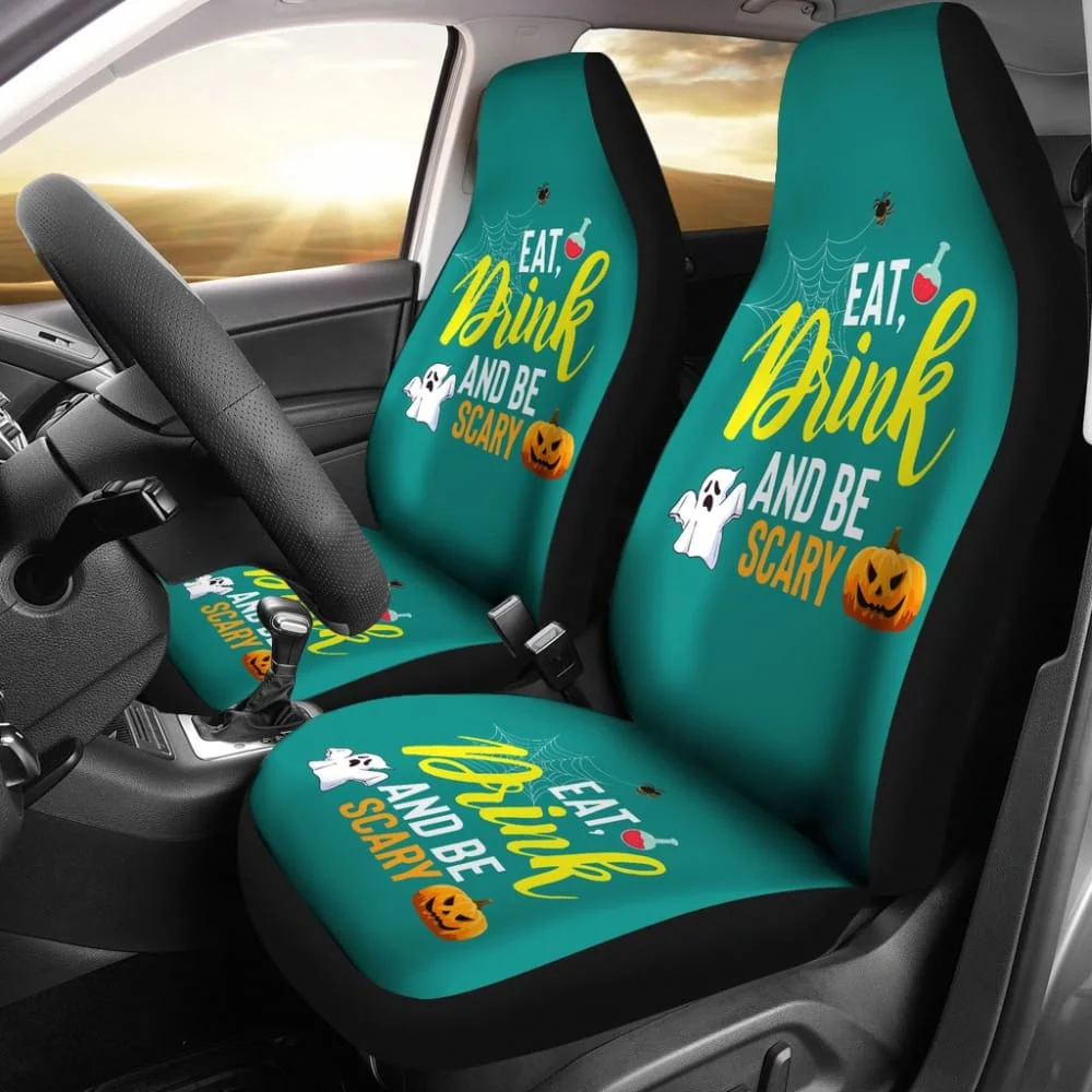 Eat, Drink And Be Scary Ghost Halloween Custom Car Seat Covers 211501,Pack of 2 Universal Front Seat Protective Cover
Eat, Drink And Be Scary Ghost Halloween Custom Car Seat Covers 211501,Pack of 2 Universal Front Seat Protective Cover