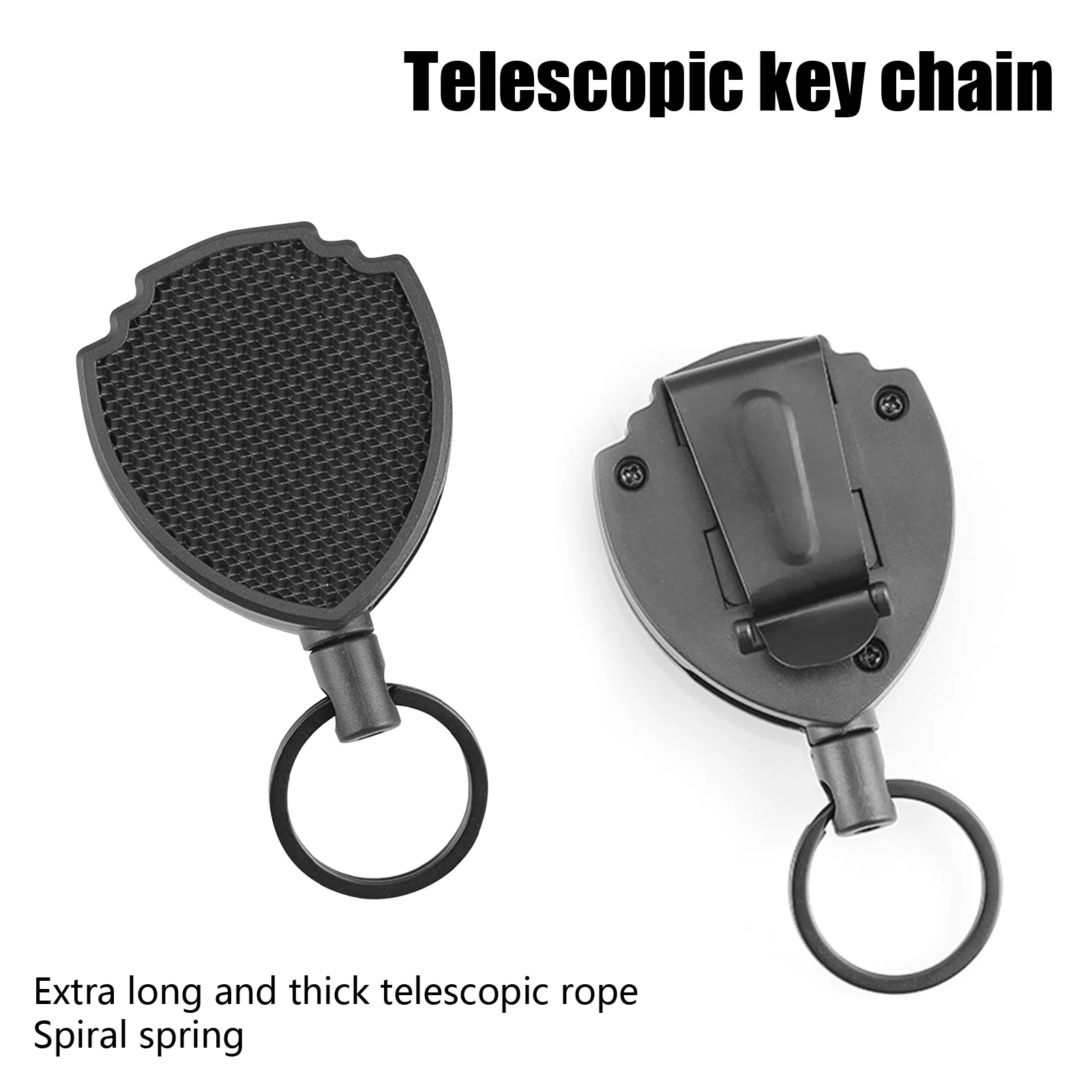 

1PCS Outdoor mountaineering telescopic buckle anti-lost anti-theft metal buckle thick cable puller telescopic buckle