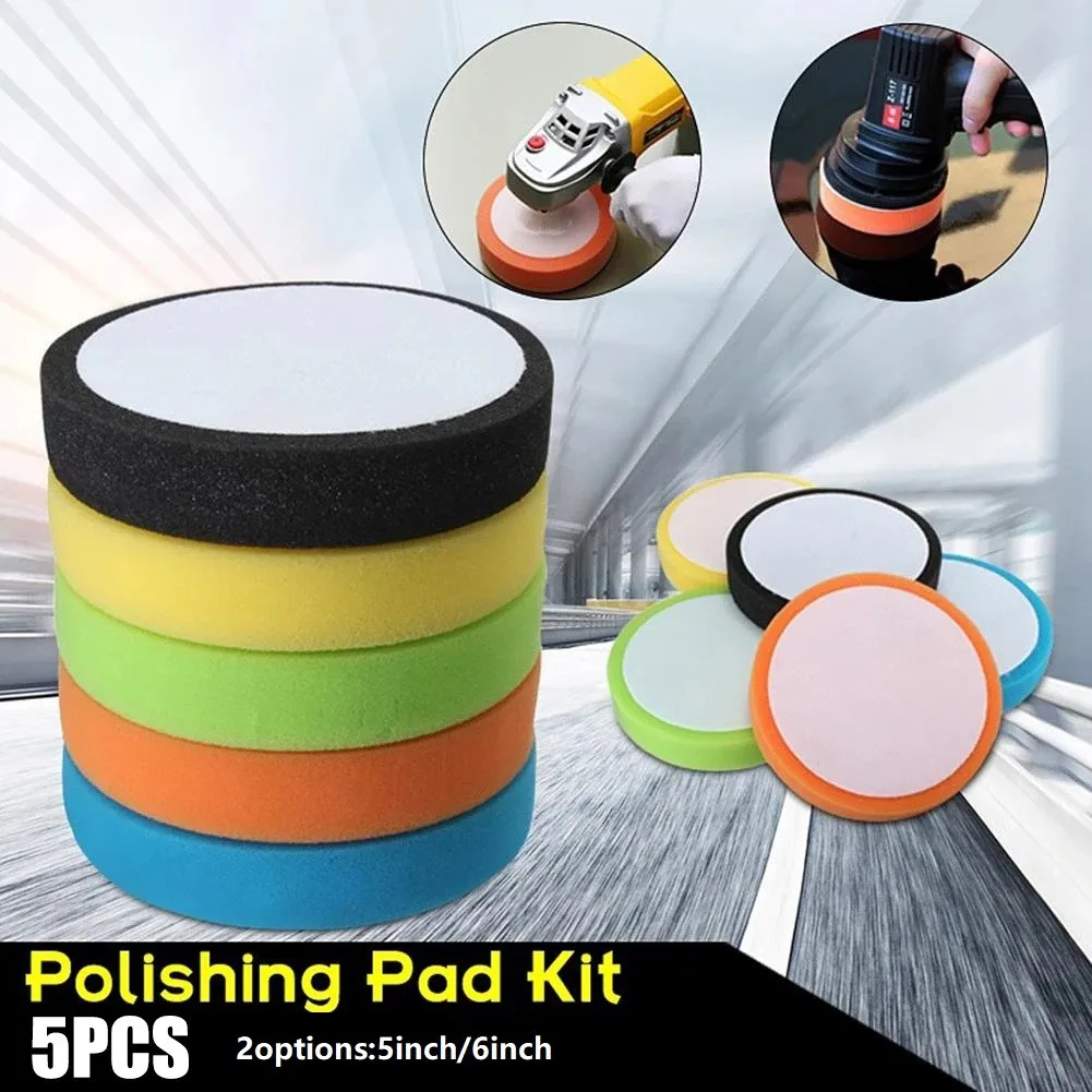 5pcs/Set 5inch/6inch Car Round Flat Polishing Foam Buffing Sponge Pads Tool For Glass Polishing, Fiber Glass Polishing
5pcs/Set 5inch/6inch Car Round Flat Polishing Foam Buffing Sponge Pads Tool For Glass Polishing, Fiber Glass Polishing
