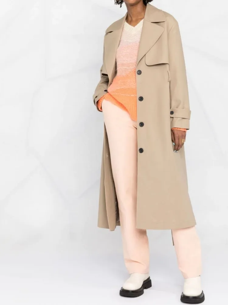 Fall Windbreaker For Women's Fashion Elegant Turn-down Single Breasted Long Coats Fake Two Pieces Beige Quality Trendy Trench
Fall Windbreaker For Women's Fashion Elegant Turn-down Single Breasted Long Coats Fake Two Pieces Beige Quality Trendy Trench