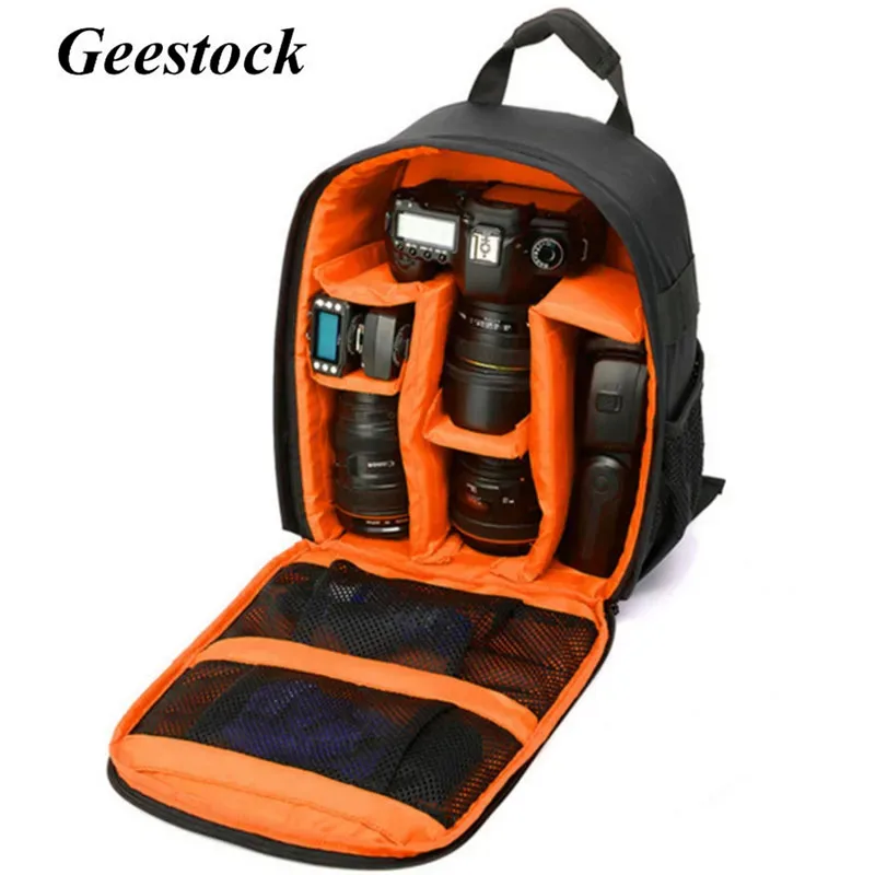 

Многофункциональный рюкзак GEESTOCK для камеры, водонепроницаемая сумка для цифрового зеркального фотоаппарата, фото-и видеокамеры для Nikon/Canon/DSLR