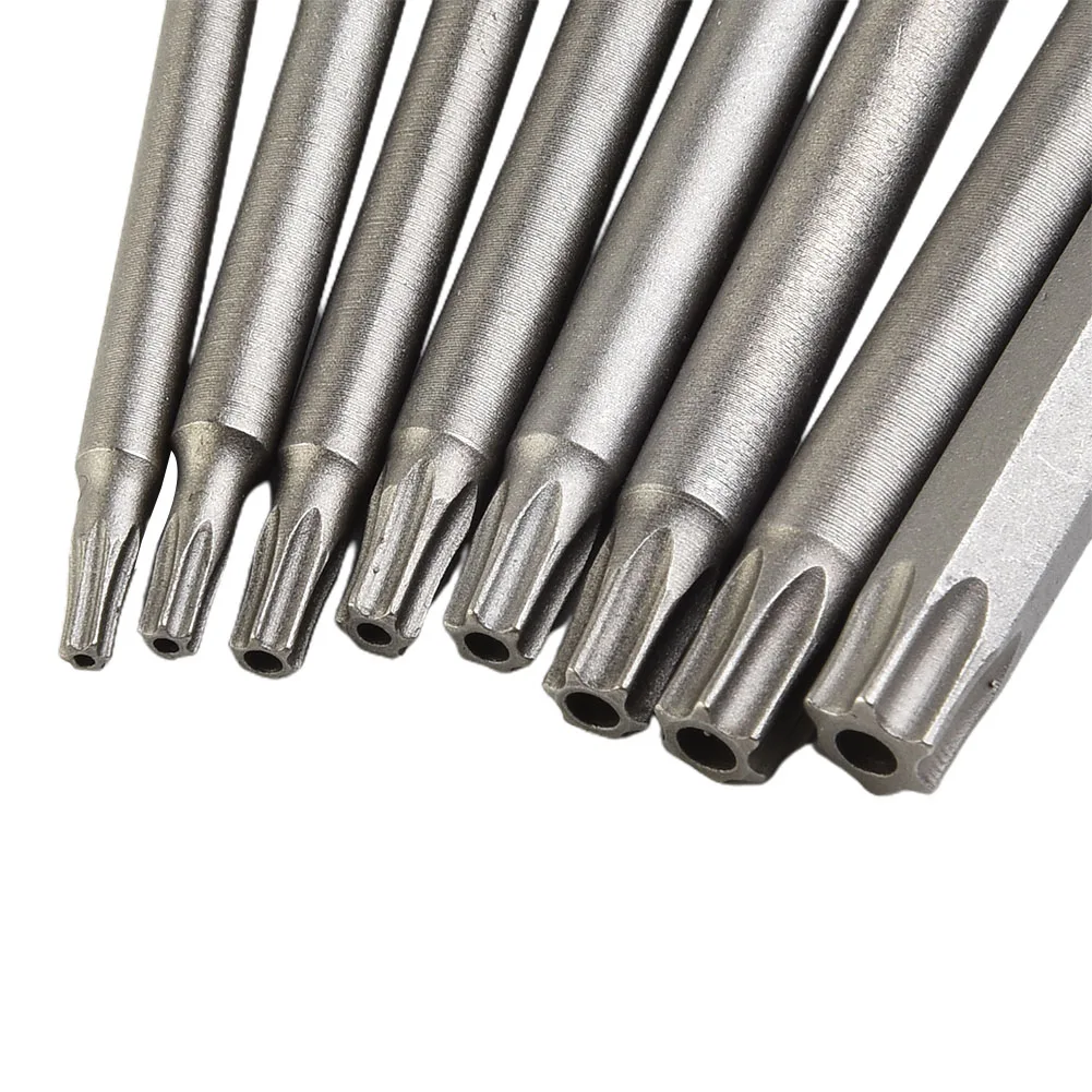 8pcs 75/50mm Long Torx Screwdriver Bits Set Alloy Steel 1/4 Inch Hex Shank Screw Driver Bit Hollow Security Tamper Proof Drill
8pcs 75/50mm Long Torx Screwdriver Bits Set Alloy Steel 1/4 Inch Hex Shank Screw Driver Bit Hollow Security Tamper Proof Drill
