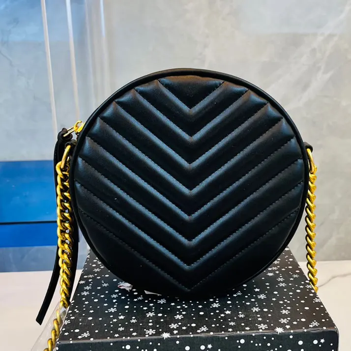 Women's Branded Shoulder Bags 2022 Trend Designer Luxury Classic Round Cake Bags for Women Cowhide Golden Chain Crossbody Bag
Women's Branded Shoulder Bags 2022 Trend Designer Luxury Classic Round Cake Bags for Women Cowhide Golden Chain Crossbody Bag