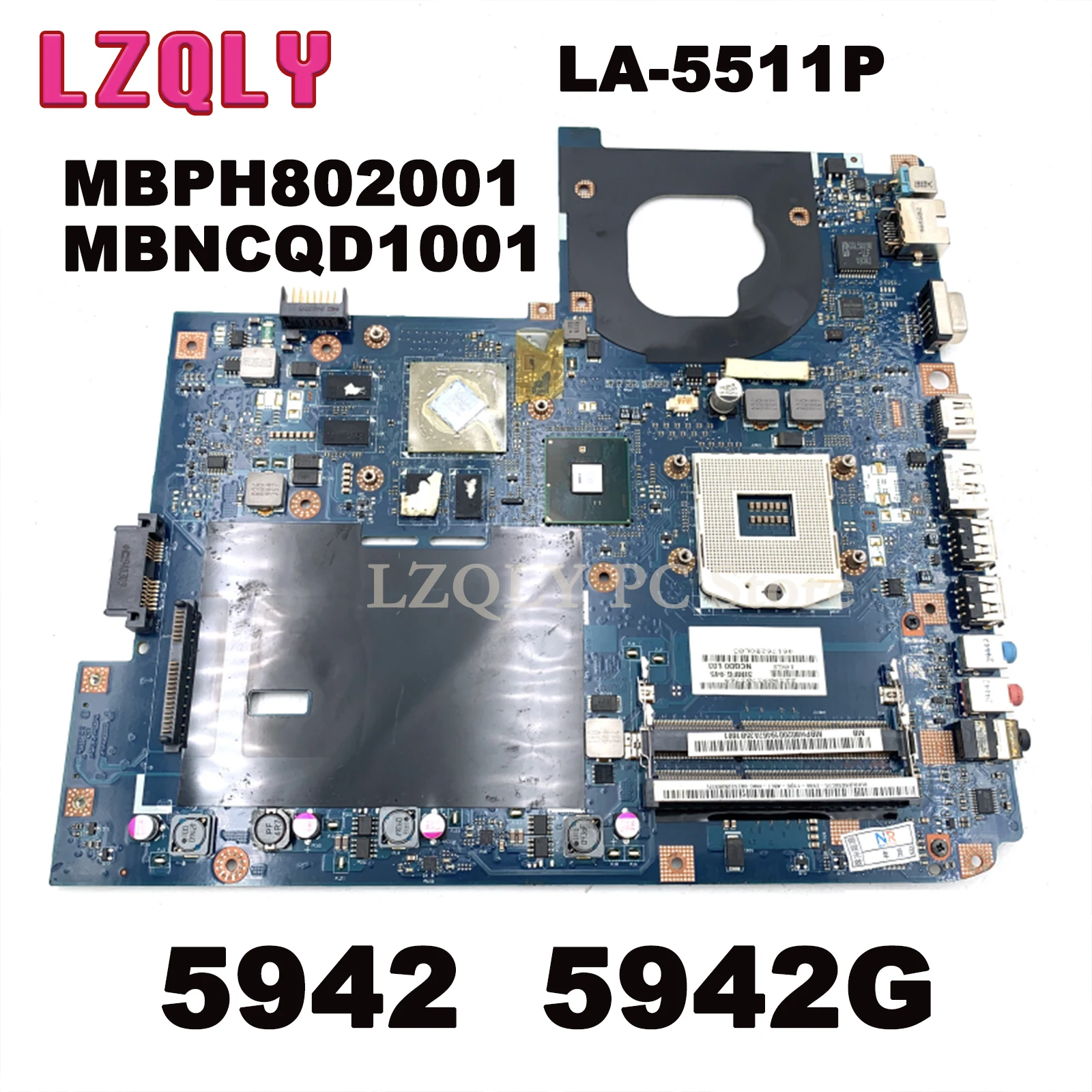 LZQLY For ACER Aspire 5942 5942G MBPH802001 MBNCQD1001 NCQD0 LA-5511P Laptop Motherboard HD 4650 GPU Free CPU Main Board
LZQLY For ACER Aspire 5942 5942G MBPH802001 MBNCQD1001 NCQD0 LA-5511P Laptop Motherboard HD 4650 GPU Free CPU Main Board
