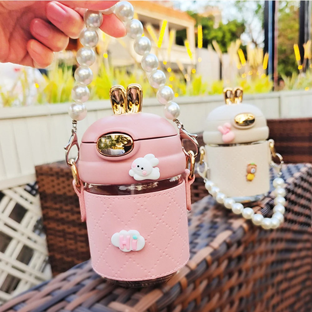 400ML Cute Glass Cup Outdoor Handy Water Bottle Pearl Handle Travel Portable Daily Carry-out With Pipette Flower Design
400ML Cute Glass Cup Outdoor Handy Water Bottle Pearl Handle Travel Portable Daily Carry-out With Pipette Flower Design