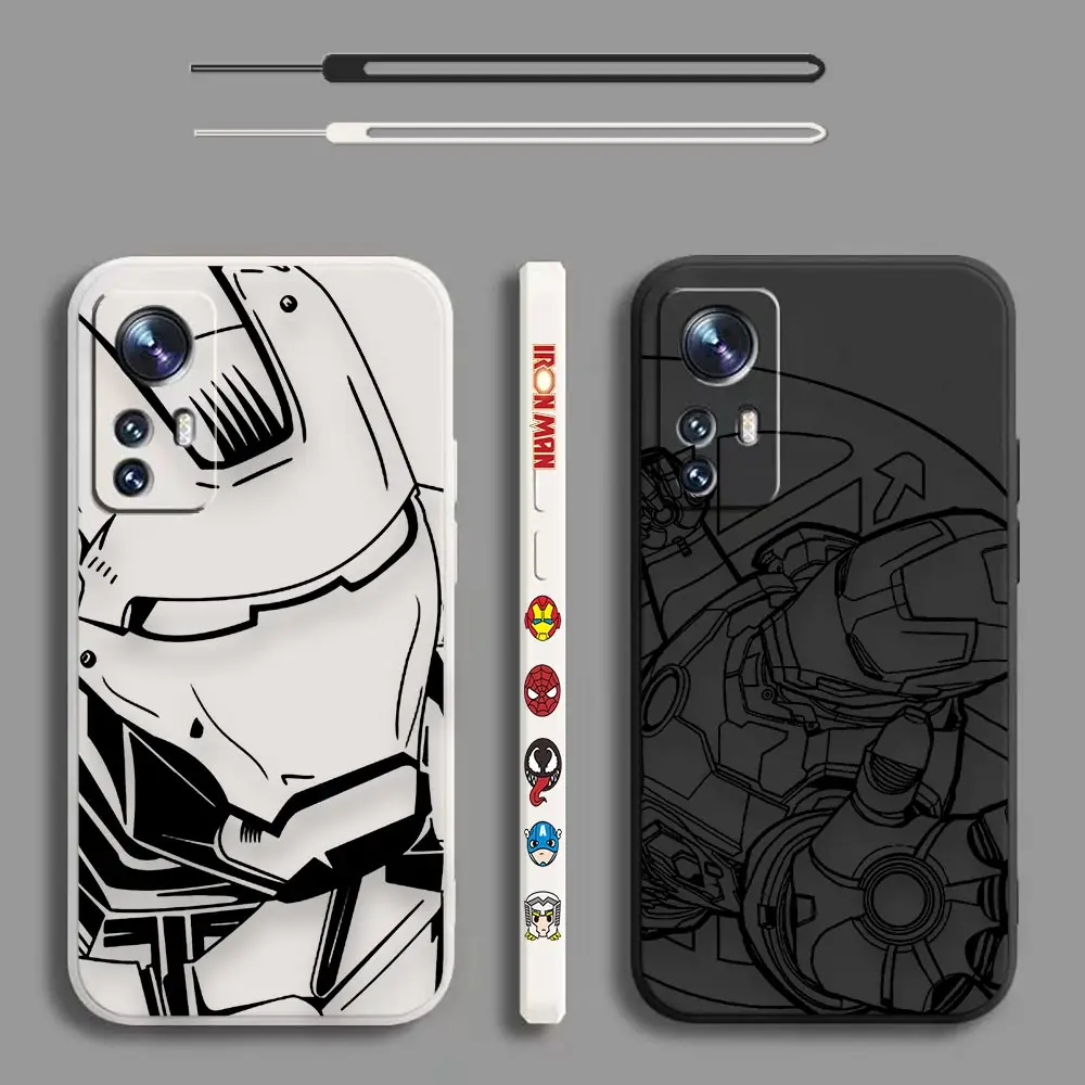 

Marvel Funny Iron Man Black Comics Case For Xiaomi Mi 12T 12 11 11T 10 10T 10S 9SE 9 CC9 8SE 8 A3 CC9E Lite Pro Ultra Tpro Funda