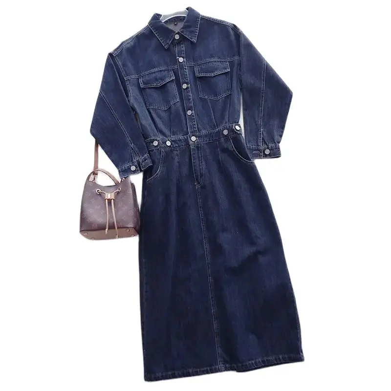 Stylish Long sleeved Shirt Denim Dress Women's Clothing 2023 New Spring Autumn Retro Single Breasted Slim Jeans Dress AC831
Stylish Long sleeved Shirt Denim Dress Women's Clothing 2023 New Spring Autumn Retro Single Breasted Slim Jeans Dress AC831