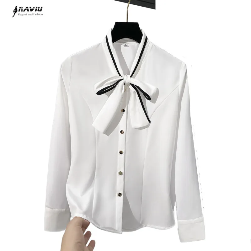 White Shirt Women New Autumn Temerament Formal Bow Professional Long Sleeve Slim Chiffon Blouses Office Ladies Work Tops Blue
White Shirt Women New Autumn Temerament Formal Bow Professional Long Sleeve Slim Chiffon Blouses Office Ladies Work Tops Blue
