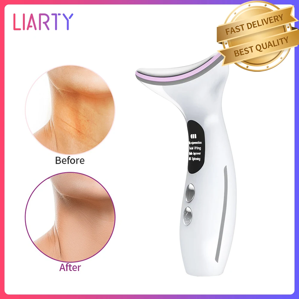Face Neck Massager Facial Lifting Beauty Device 3 Colors LED Photon Therapy V Shaper Remove Double Chin Lifting Up Anti Wrinkle 
Face Neck Massager Facial Lifting Beauty Device 3 Colors LED Photon Therapy V Shaper Remove Double Chin Lifting Up Anti Wrinkle